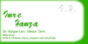 imre hamza business card